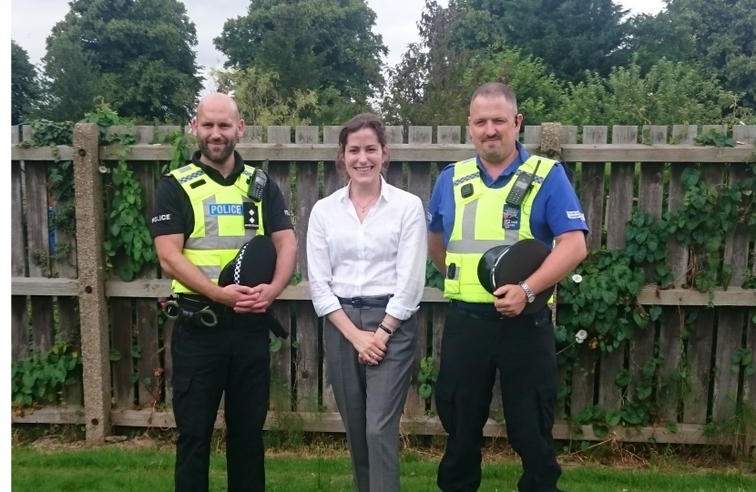 Victoria Atkins MP with local police