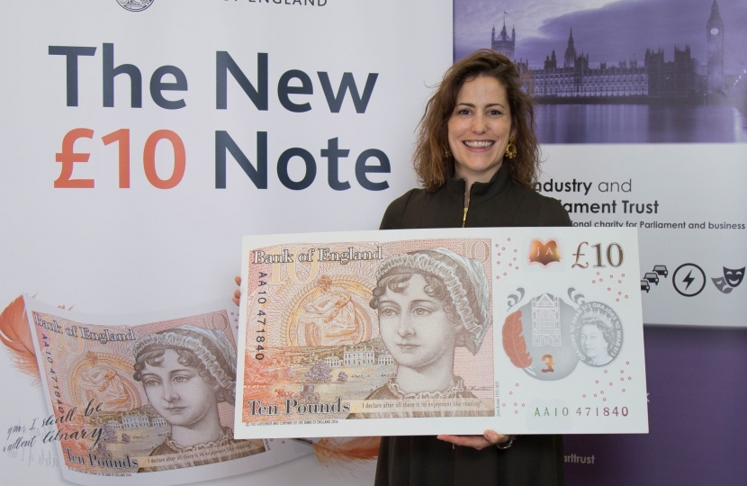 Jane Austen £10 Note Victoria Atkins