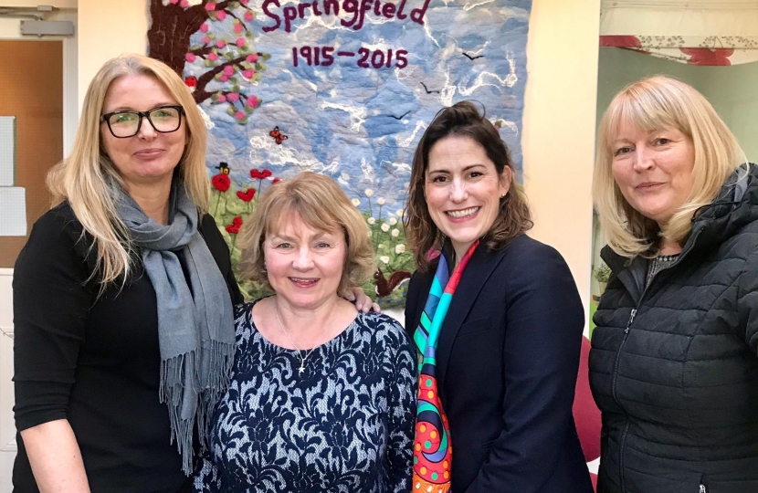 Victoria Atkins MP visits Springfield domestic violence refuge