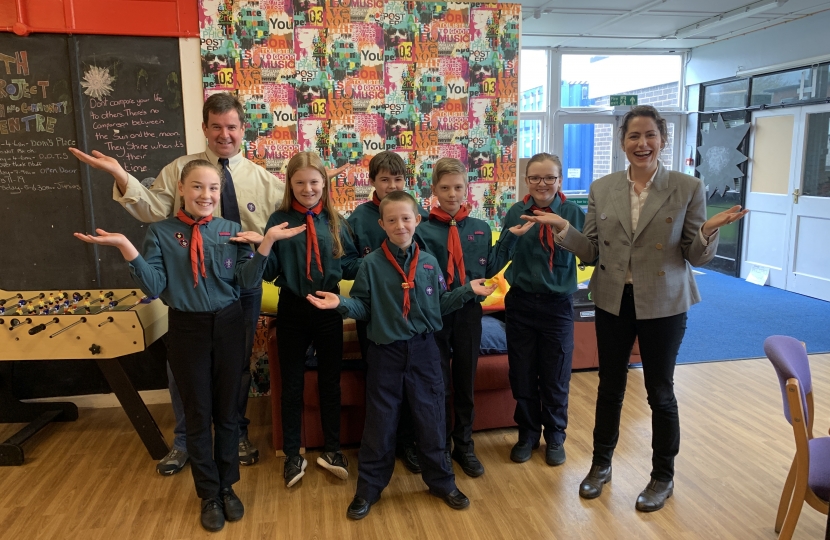 Victoria Atkins MP promotes #BalanceforBetter with Louth Scouts