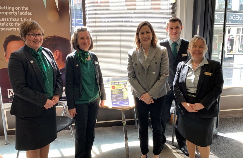 Victoria Atkins MP meets Barclays staff in Horncastle