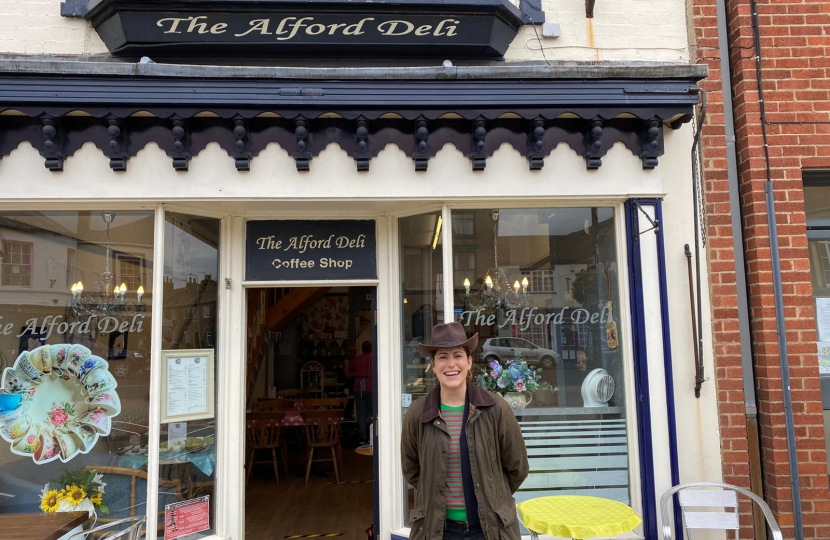 It was great to speak to constituents at the Alford Deli over a cup of tea