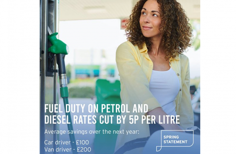Cutting Fuel Duty by 5p per litre 