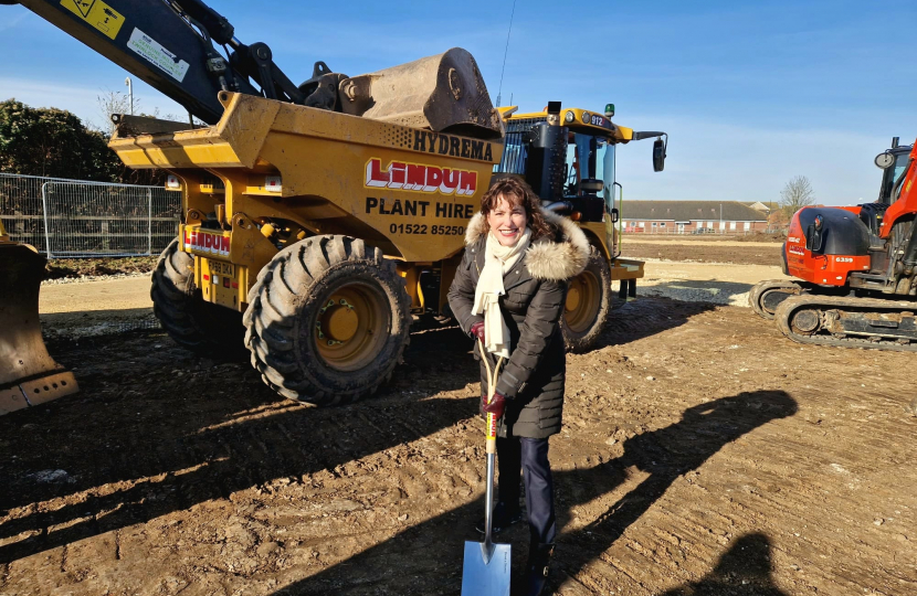 Victoria Atkins MP at the Campus for Future Living SOD cutting