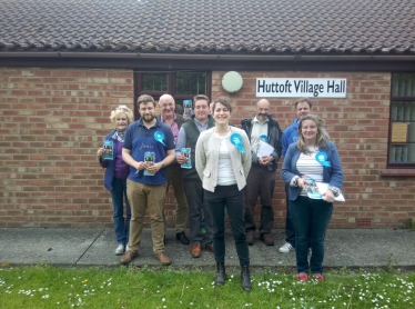 Victoria Atkins and her campaign team at Huttoft