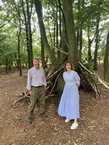 Victoria with Lincolnshire Wildlife Trusts Chief Executive Paul Learoyd.